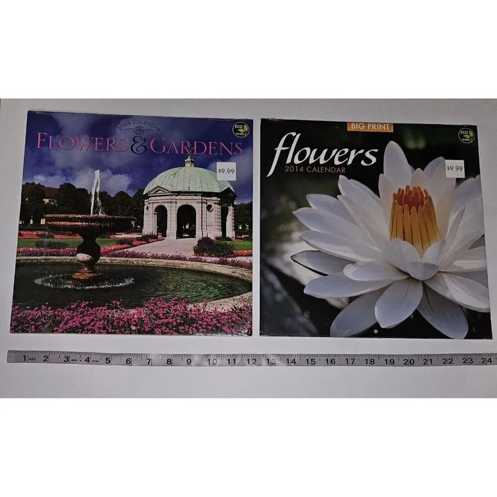 (7) 2014 Calendar Lot 12x12 Flowers Eagles Prop (dates line up with 2025) SEALED